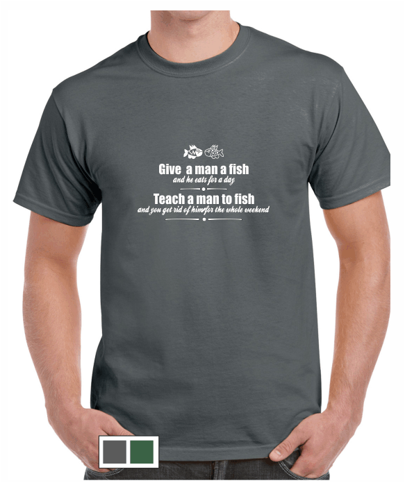 Give a man a fish - T-shirt - Talking T's